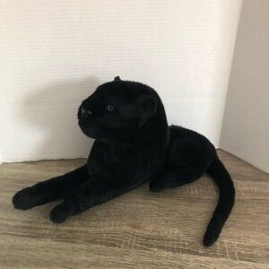 Vtg Realistic Black Panther Plush 15”